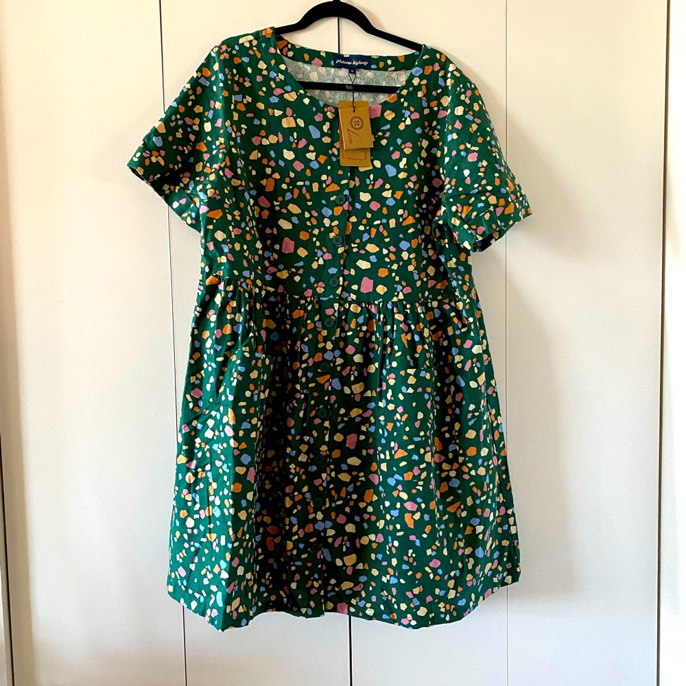 Princess Highway Green Terrazzo Dress